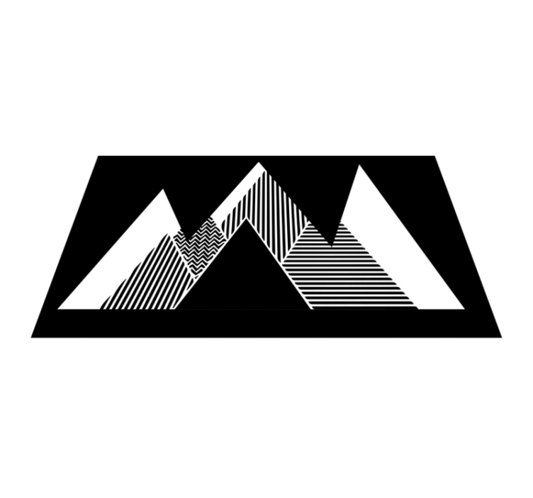 Alfombra vinílica geométrica elegante patrón en zigzag - TenVinilo