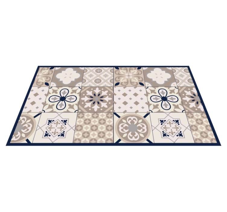 Alfombra vinílica hidráulica diseño elegante beige - TenVinilo