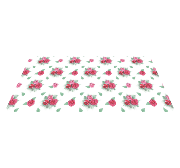 Alfombra vinílica flores conjunto de rosas - TenVinilo