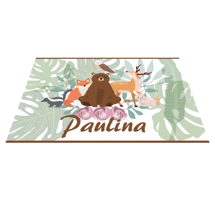 Alfombra vinílica personalizable jungla animal - TenVinilo