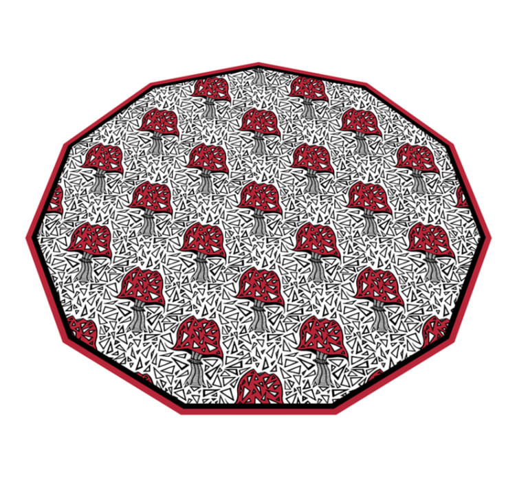 Alfombra vinílica naturaleza motivo artístico de hongos - TenVinilo