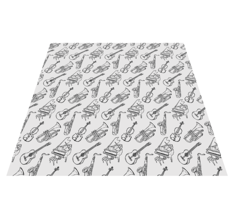 Alfombra vinílica textura colección instrumentos musicales - TenVinilo