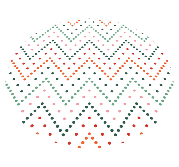 Alfombra vinílica minimalista puntos de colores chevron - TenVinilo