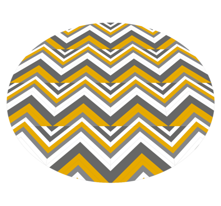 Alfombra vinílica geométrica chevron gris y amarillo - TenVinilo
