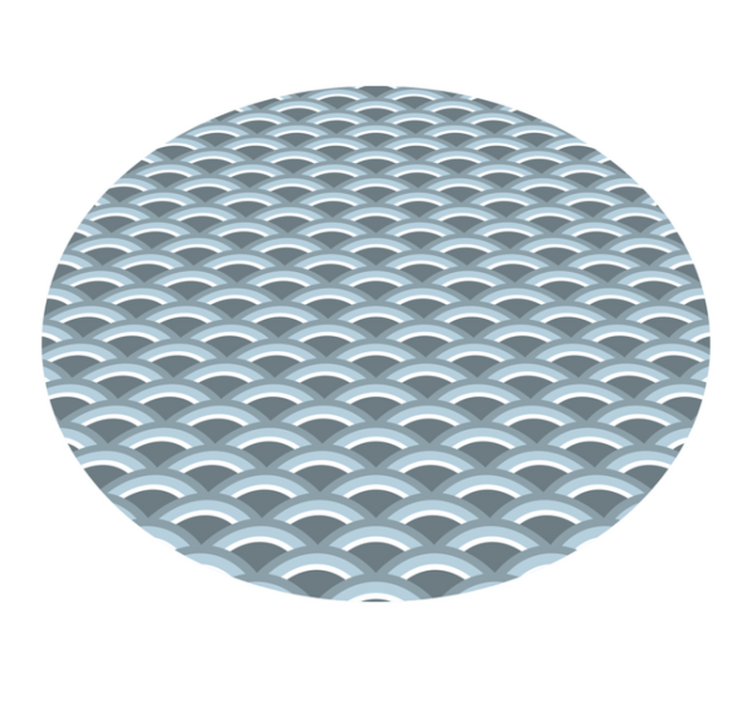 Alfombra vinílica geométrica motivo de onda - TenVinilo