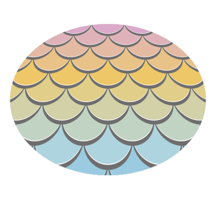 Alfombra vinílica imitación escamas de peces de colores - TenVinilo