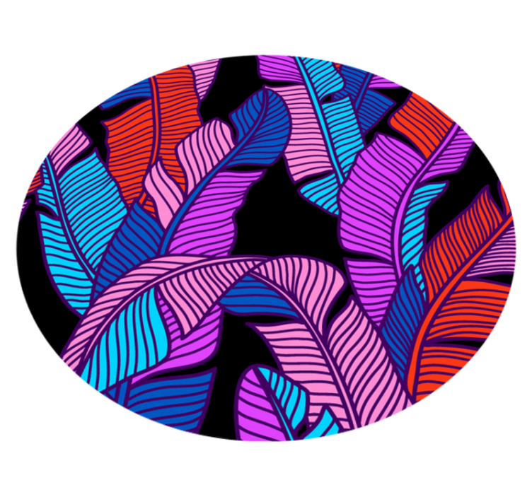 Alfombra vinílica flores elementos de hojas vivaces - TenVinilo