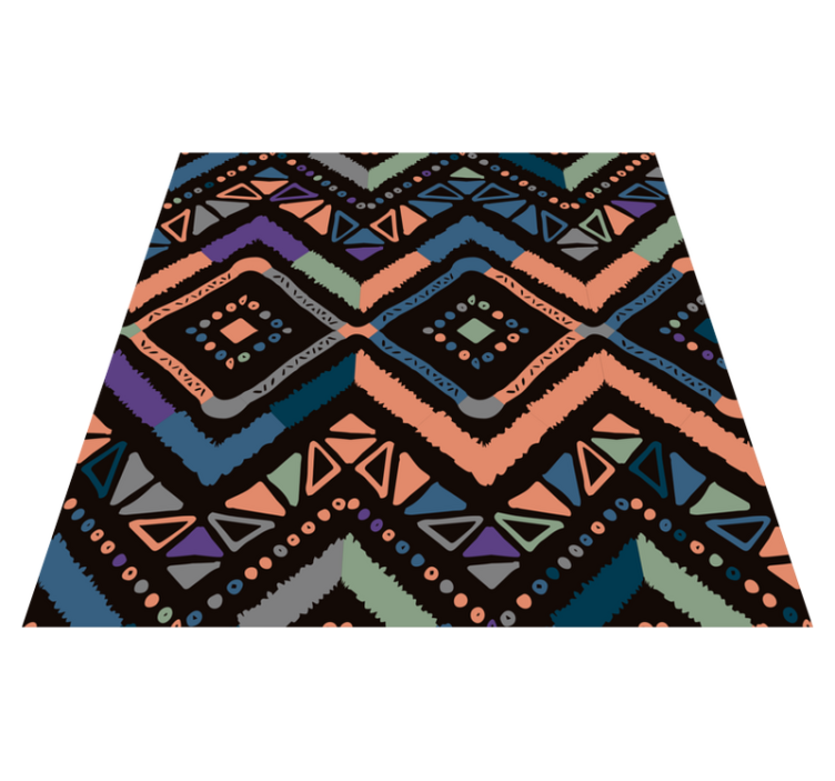 Alfombra vinílica nórdica secciones de color geométricas - TenVinilo