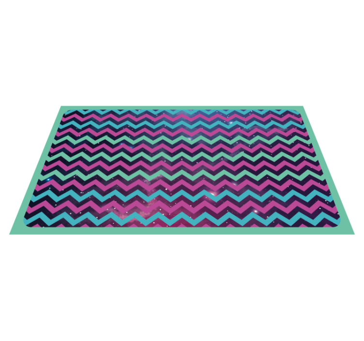 Alfombra vinílica geométrica patrón zigzag - TenVinilo