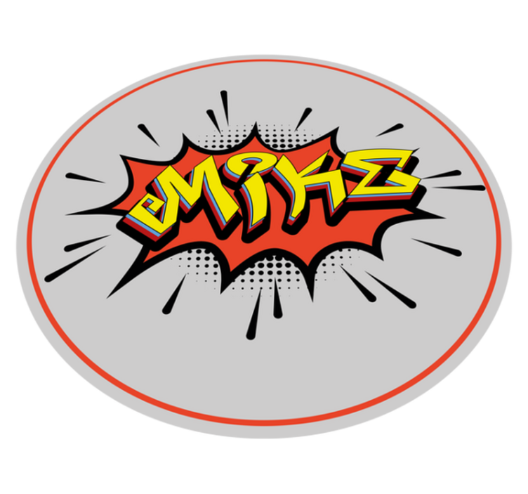 Alfombra vinílica personalizable explosión de nombres - TenVinilo