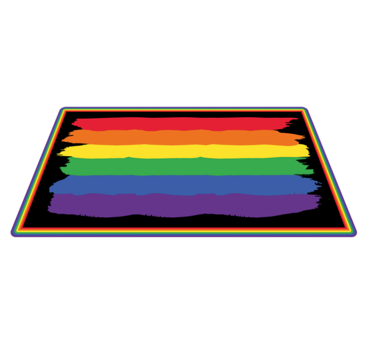 Alfombra vinílica rayas franja de colores del arco iris - TenVinilo