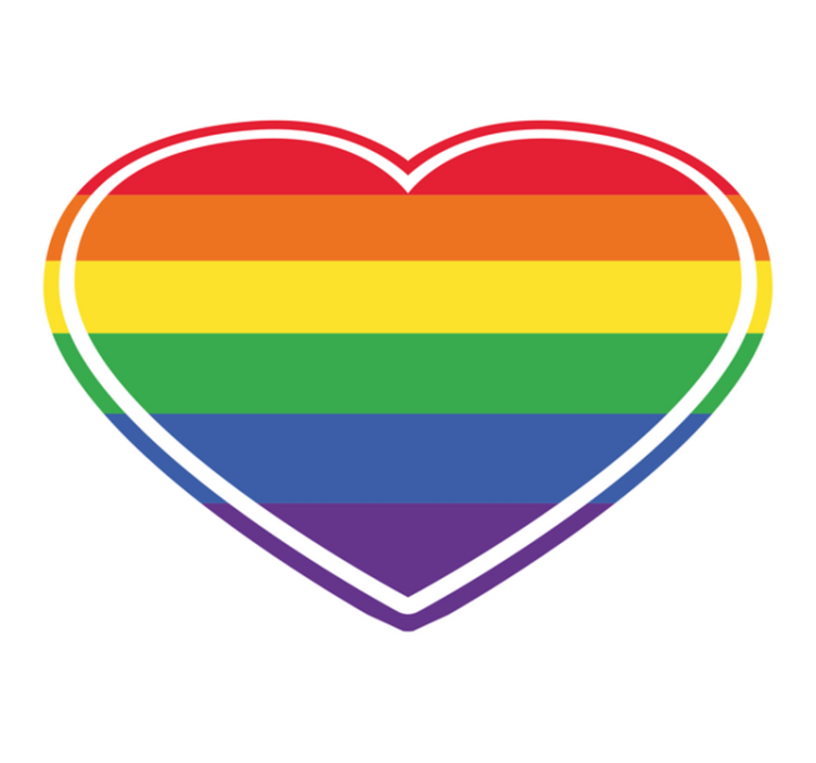 Alfombra vinílica textura patrón de arcoíris de corazón - TenVinilo