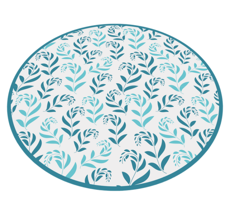 Alfombra vinílica flores inspiración botánica de hojas - TenVinilo