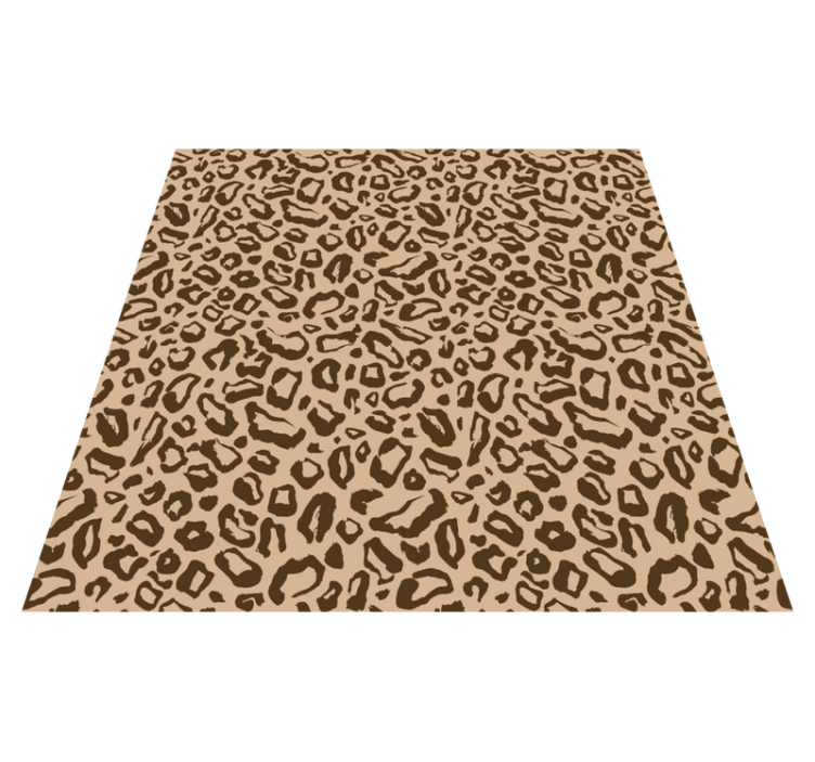 Alfombra vinílica animal print estampado de leopardo marrón - TenVinilo