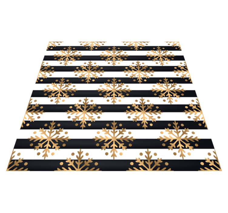 Alfombra vinílica navidad elegante patrón de copo de nieve - TenVinilo