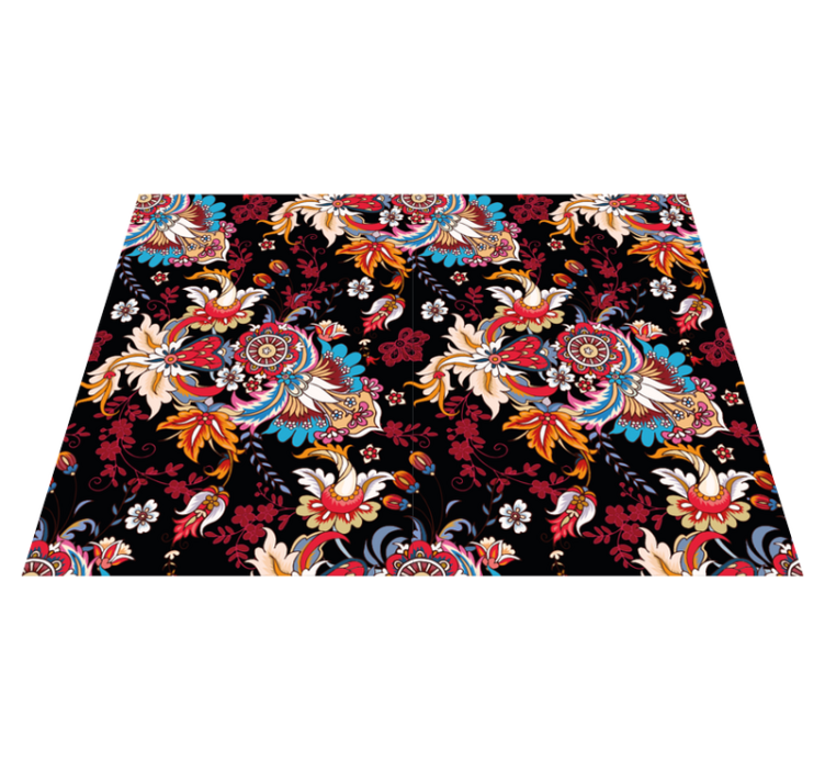 Alfombra vinílica mandala inspiración botánica - TenVinilo