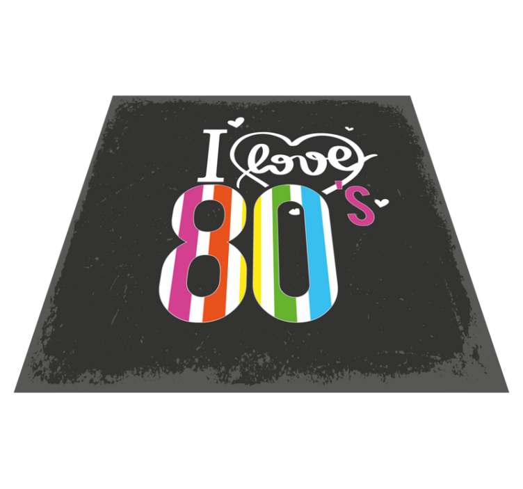 Alfombra vinílica mosaico amor retro de los 80 - TenVinilo