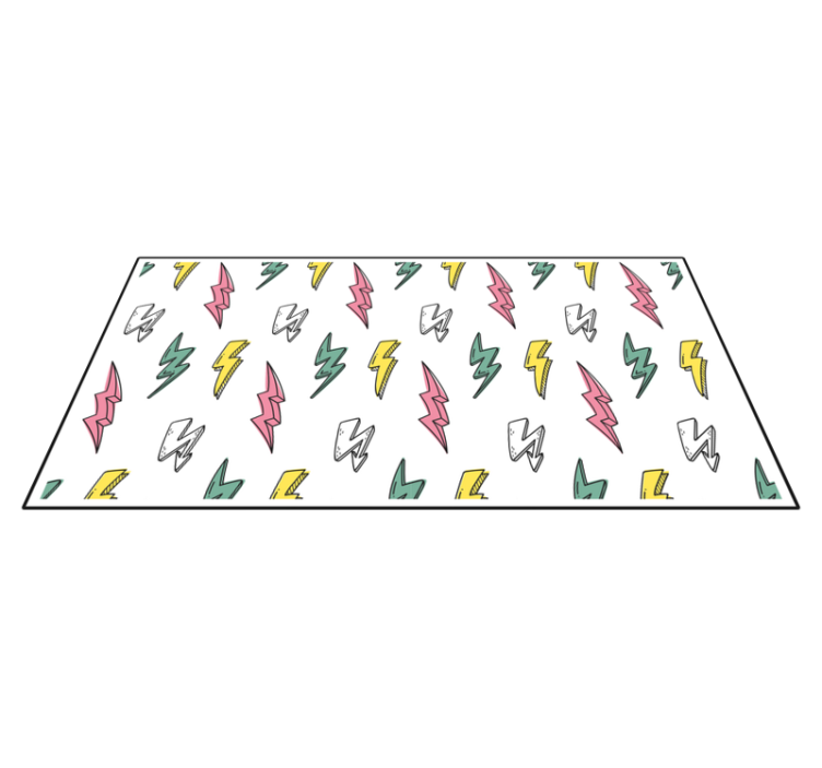 Alfombra vinílica juegos patrón de rayo - TenVinilo