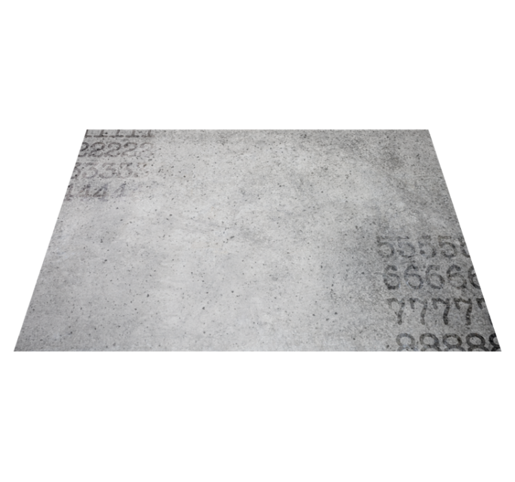 Alfombra vinílica gris textura de piedra numérica - TenVinilo