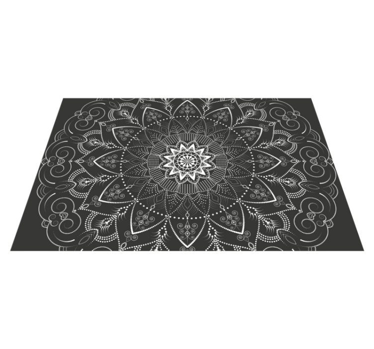 Alfombra vinílica mandala simetría de patrones - TenVinilo