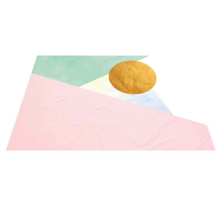 Alfombra vinílica geométrica formas geométricas pastel - TenVinilo