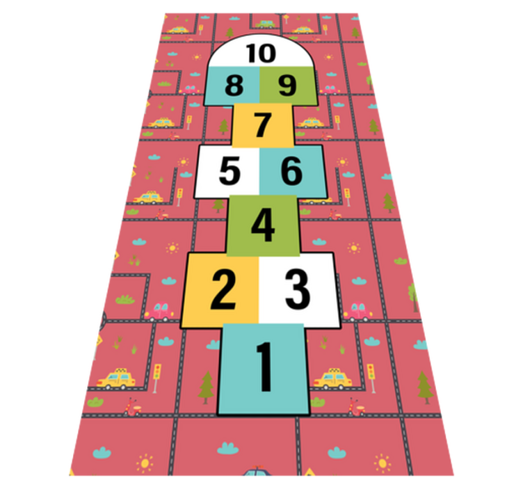 Alfombra vinílica juegos tiempo de juego de rayuela - TenVinilo