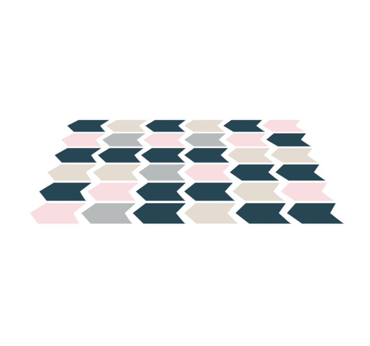 Alfombra de vinilo geométrica Patrón de flechas de color pastel - TenVinilo