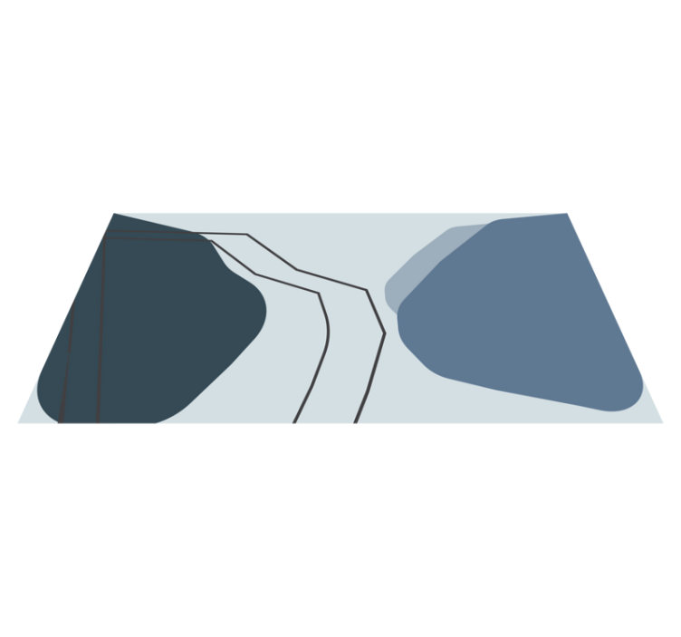 Alfombra vinílica geométrica líneas de contorno abstractas - TenVinilo