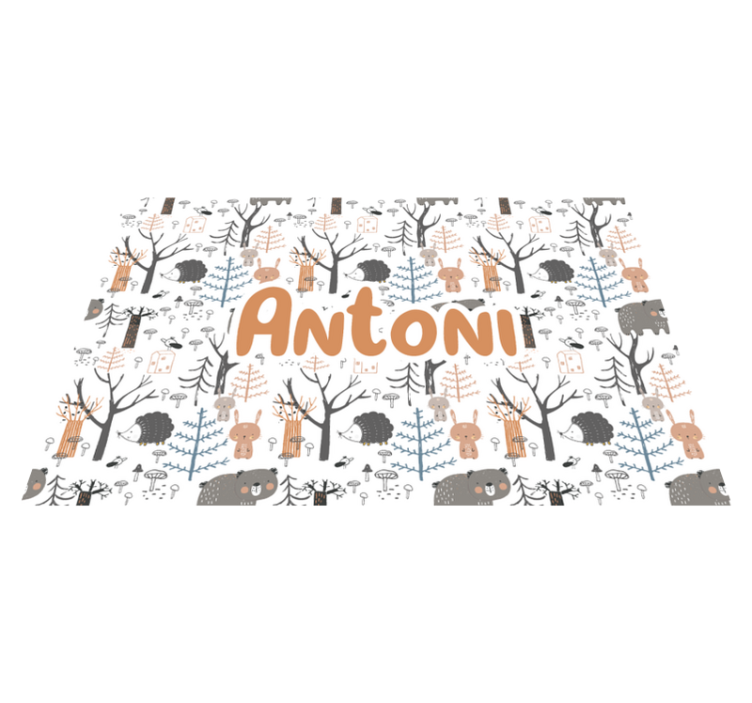 Alfombra vinílica personalizable bosque personalizado - TenVinilo