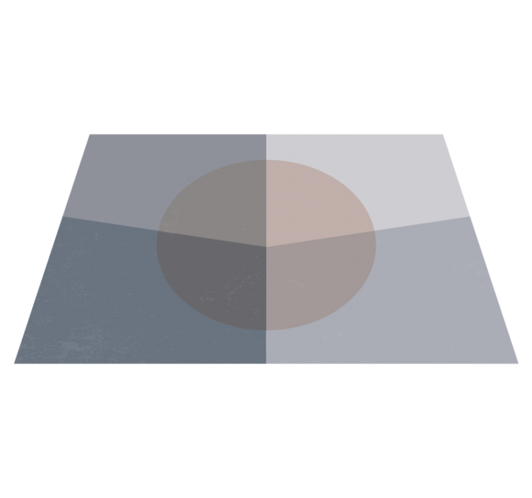 Alfombra vinílica geométrica círculos superpuestos - TenVinilo