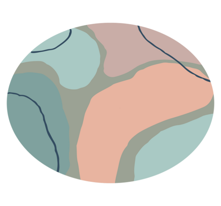 Alfombra vinílica minimalista formas geométricas abstractas - TenVinilo