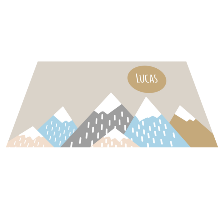 Alfombra vinílica personalizable paisaje montañoso ajustable - TenVinilo