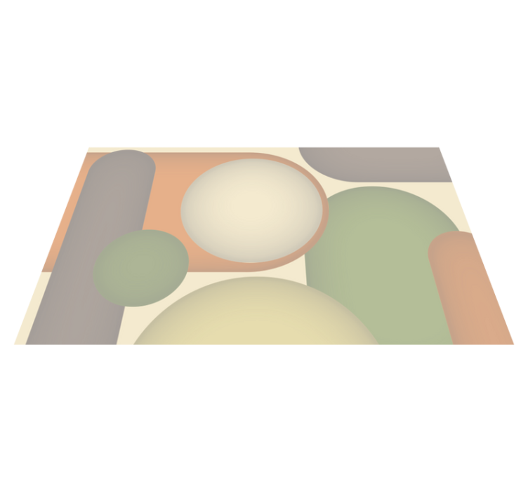 Alfombra vinílica moderna patrones circulares contemporáneos - TenVinilo