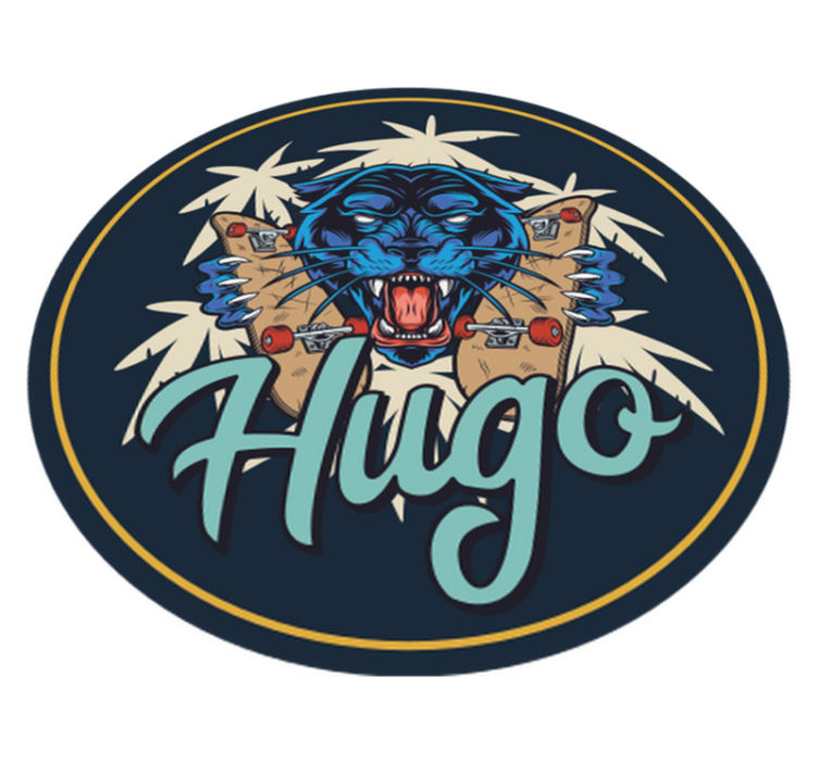 Alfombra vinílica juvenil pantera con nombre - TenVinilo