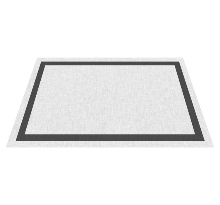 Alfombra minimalista de teplon blanco y gris - TenVinilo