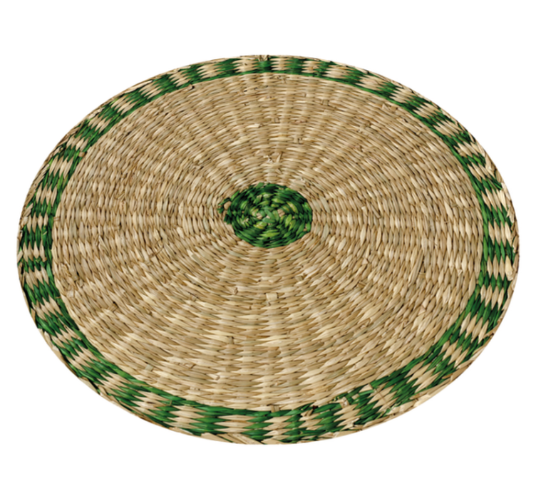 Alfombra vinilo textura textura tejida redonda - TenVinilo