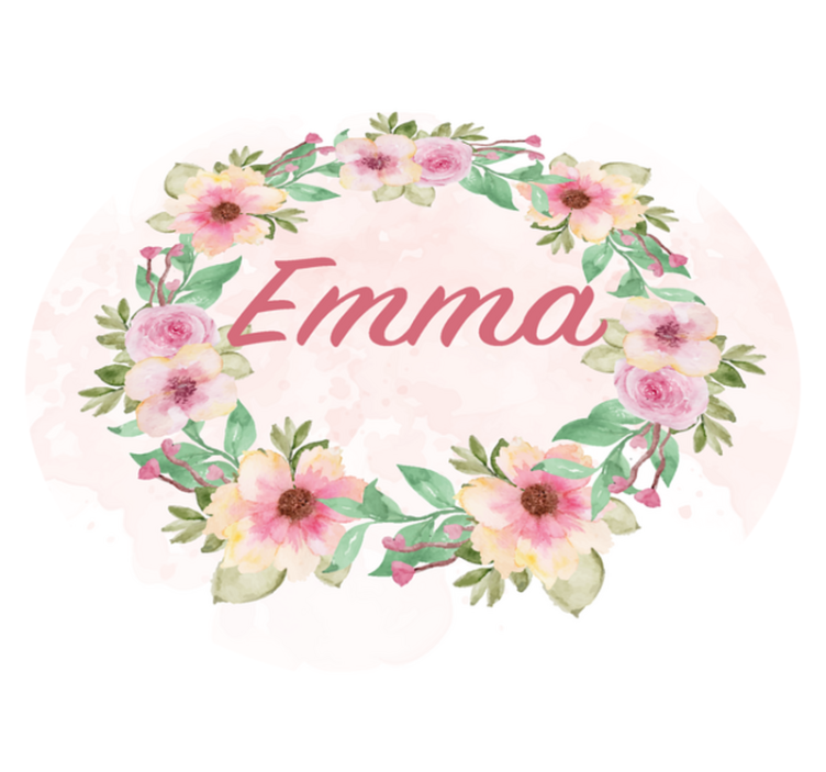 Alfombra vinilo personalizable corona de flores - TenVinilo