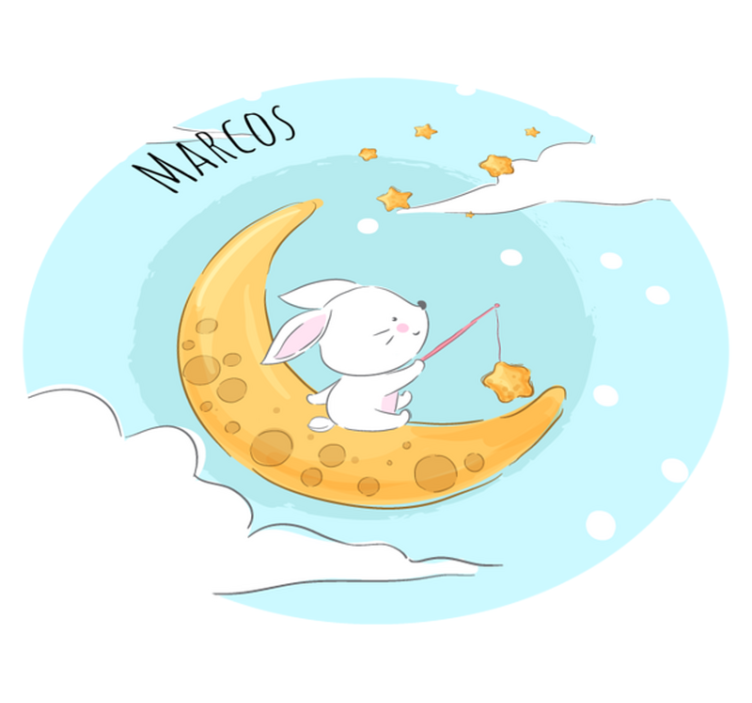 Alfombra vinílica personalizable pesca a la luz de la luna - TenVinilo