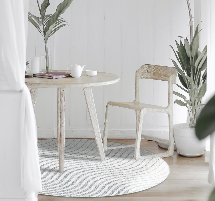 Alfombra vinílica salón patrones de ondas suaves - TenVinilo