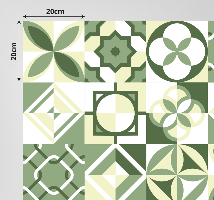 Alfombra vinílica hidráulica inspiración en baldosas - TenVinilo