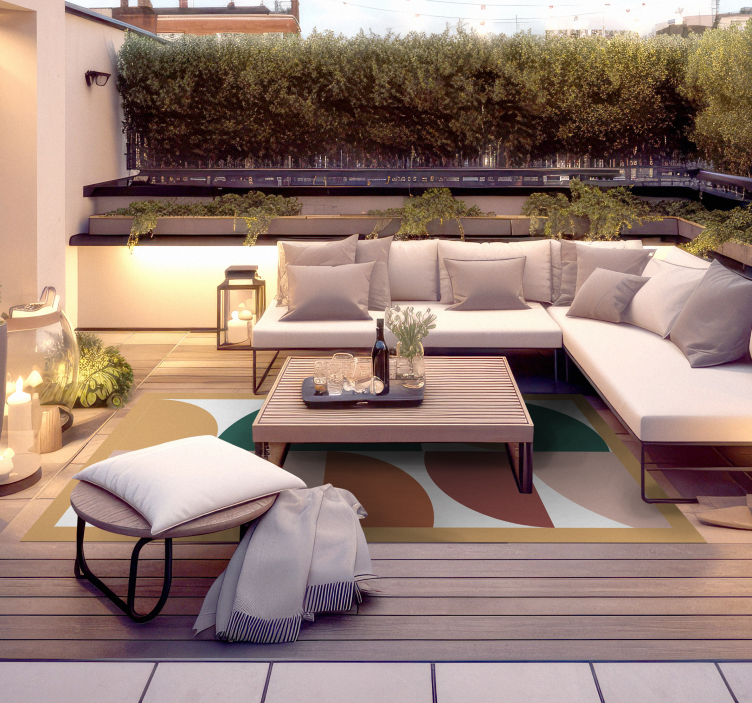 Alfombra de vinilo geométrica Arte de patrón abstracto - TenVinilo