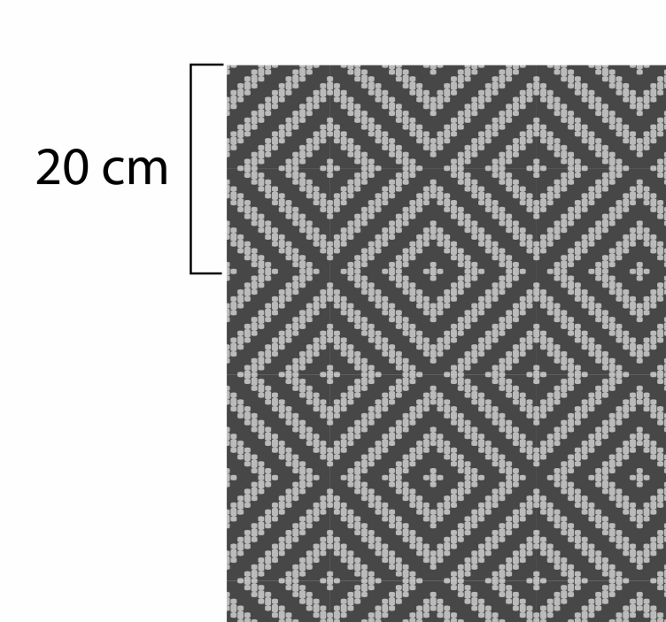 Alfombra vinílica hidráulica detalle de patrón geométrico - TenVinilo