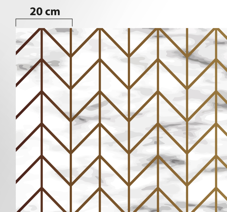 Alfombra vinilo cocina Oro geométrico y mármol - TenVinilo
