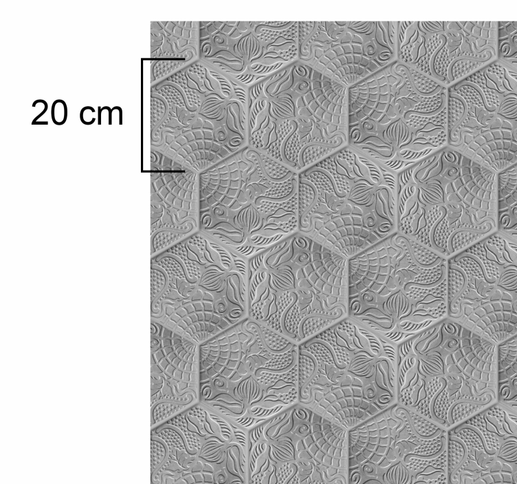 Alfombra vinilo salón los azulejos manchados de Gaudí - TenVinilo