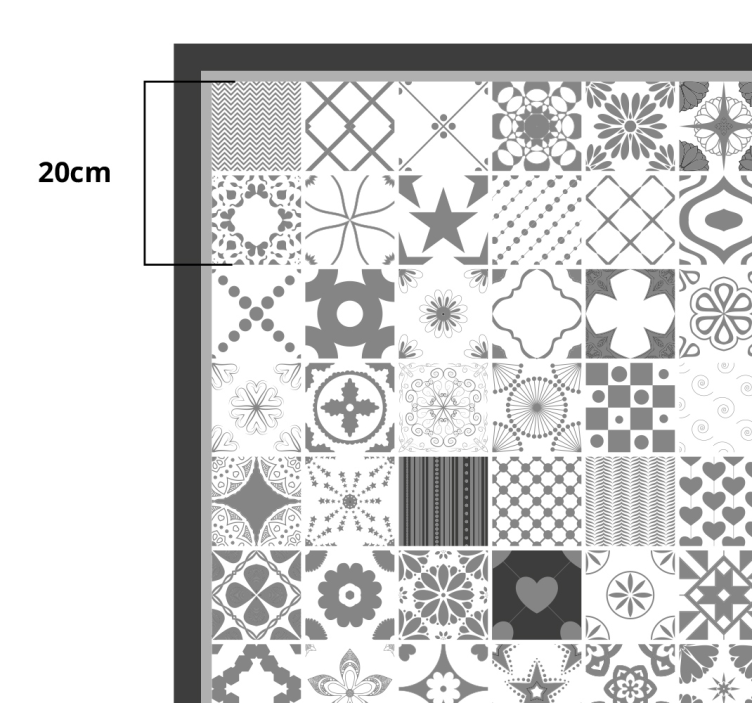 Alfombra vinilo baño azulejos grises trujillo - TenVinilo