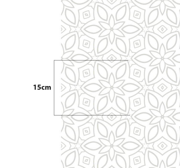 Alfombra vinilo cocina azulejos hidráulico floral - TenVinilo