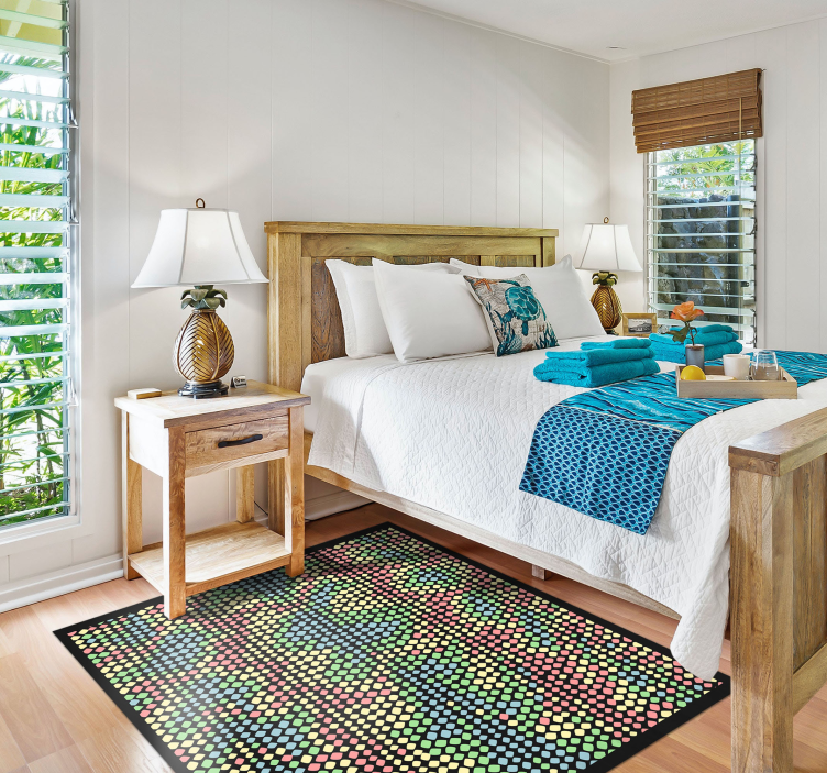 Alfombra vinílica animal print Estampado de serpiente arcoiris - TenVinilo