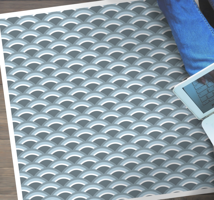 Alfombra vinilo cuadrada Patrón de piel de serpiente azul - TenVinilo