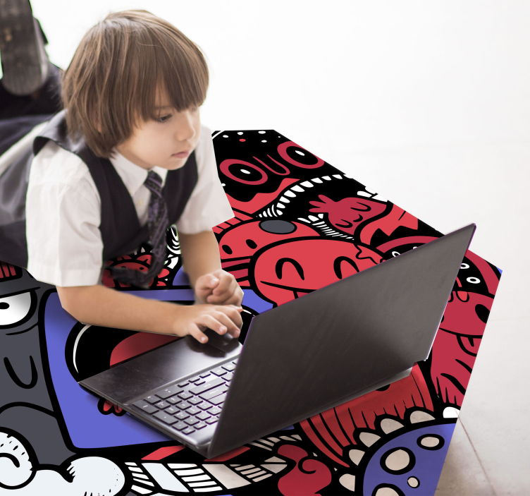 Alfombra vinílica juvenil graffiti - TenVinilo