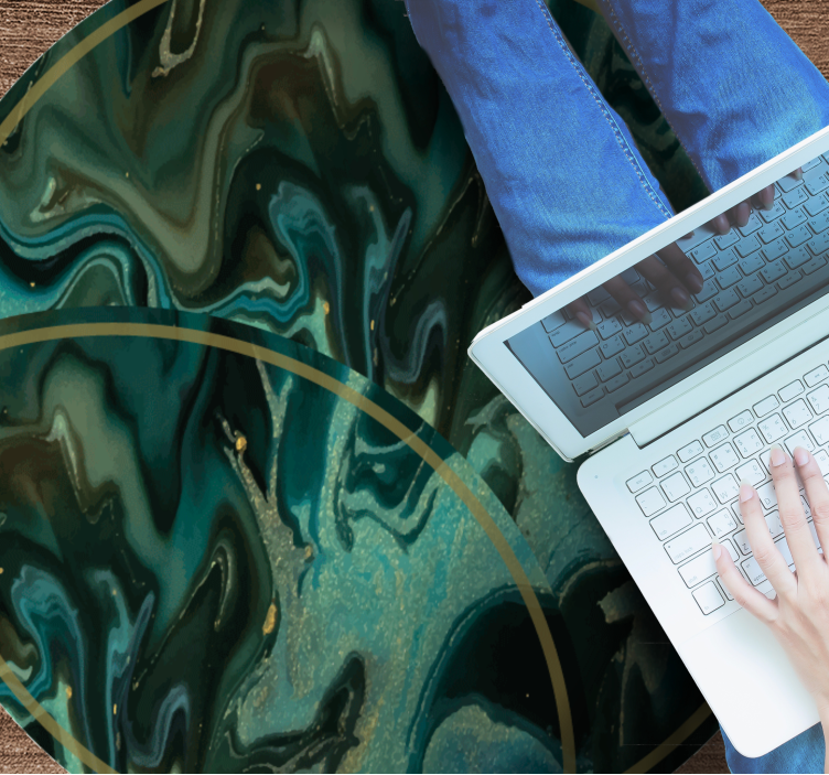 Alfombra vinílica imitación mármol patrón jaspeado abstracto - TenVinilo